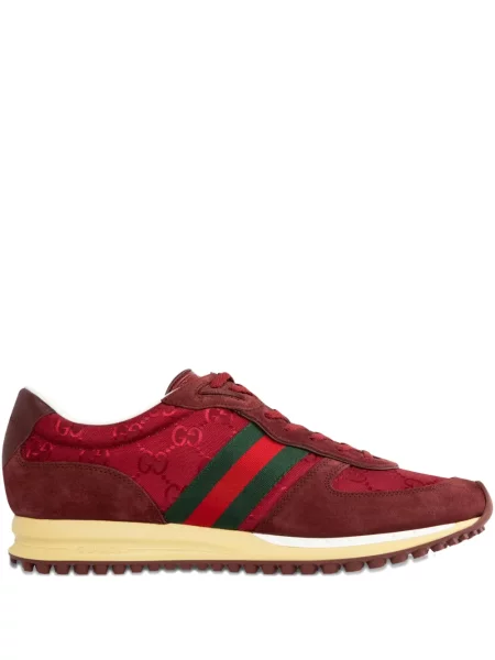 Tenisice Gucci s vezicama s čipkom crvena