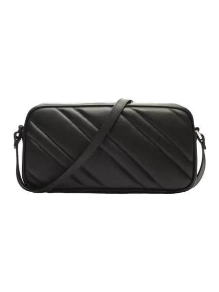 Torebka crossbody Patrizia Pepe skórzana czarna