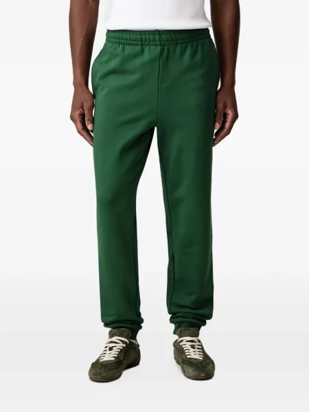 Pantaloni Lacoste alergare cu autograf verde