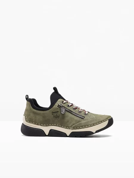 Komfortowe sneakersy marki Rieker z wyściełaną wkładką zielone