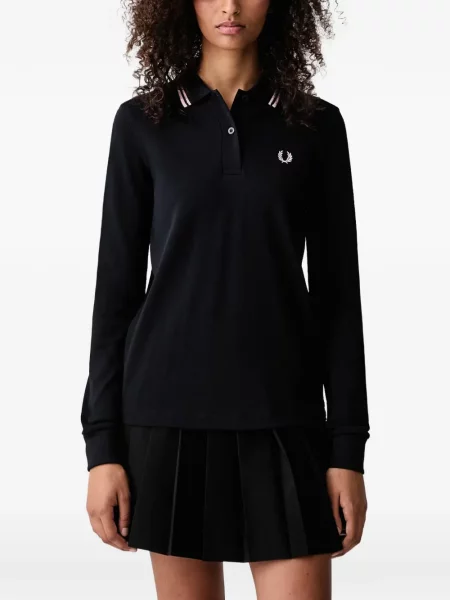 Lung tricou polo Fred Perry albastru