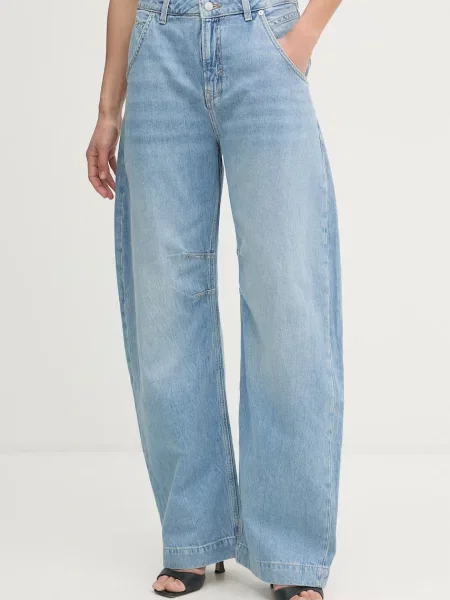 BOSS Orange blugi relaxed fit pentru femei C SLOUCHY BALOON albastru