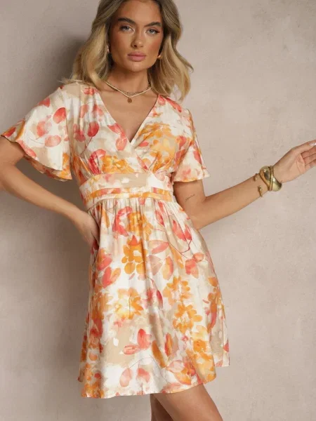 Rochie Zeledia portocalie