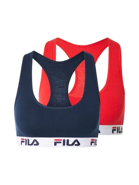 FILA Sutien albastru închis / roșu / negru alb