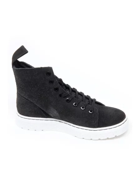 Botki Dr. Martens sznurowane koronkowe czarne