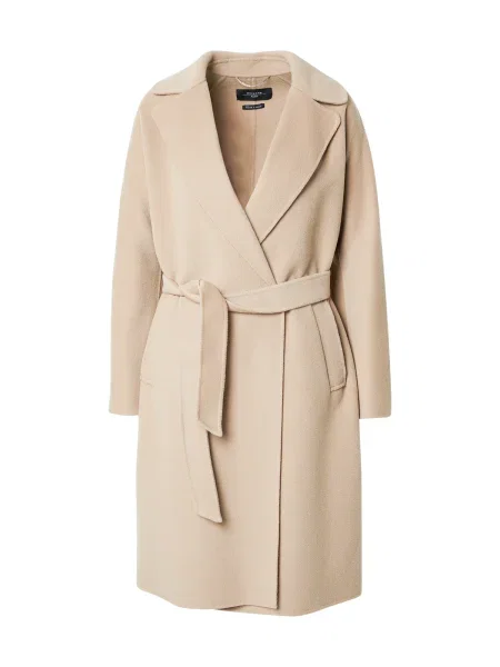 Weekend Max Mara Demisezoninis paltas CIVADA kupranugario smėlinė