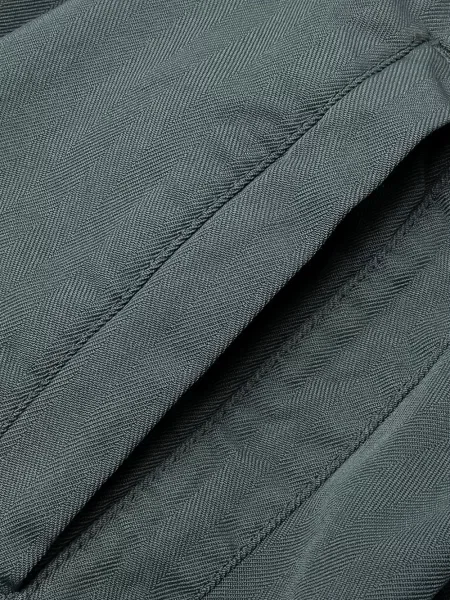 Pantaloni Undercover cu model herringbone gri