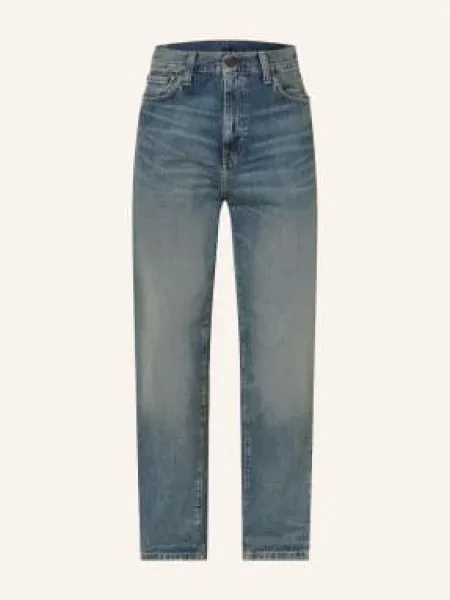 Carhartt Wip Džíny Aaron Straight Fit blue worn used wash modré