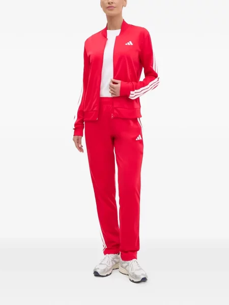 Ριγέ τρέξιμο σετ φόρμας Adidas με σχέδιο γκρι