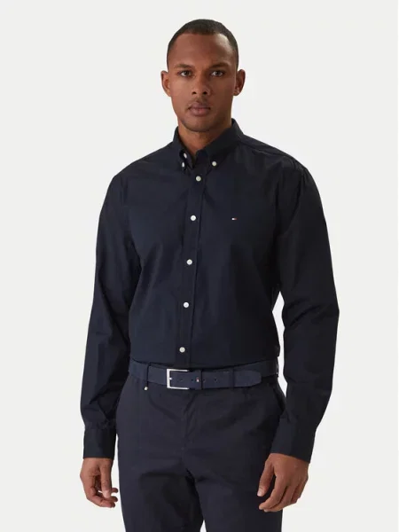 Tommy Hilfiger Marškiniai Core Flex Tamsiai mėlyna