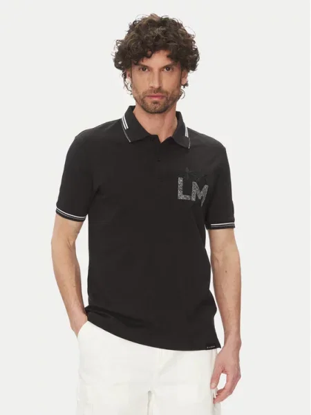 La Martina Polo majica Adrian Regular Fit črna