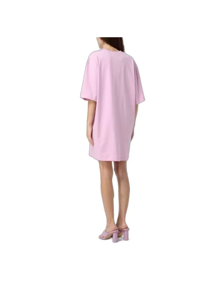 Sukienka mini Msgm z logo różowa