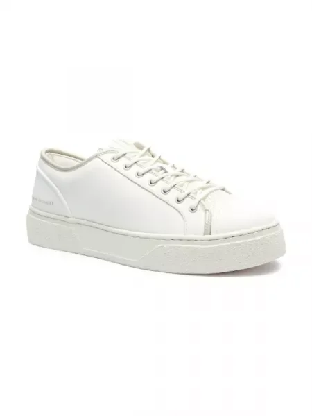 Armani Exchange Bőr sneakers tornacipő ENGLISH fehér