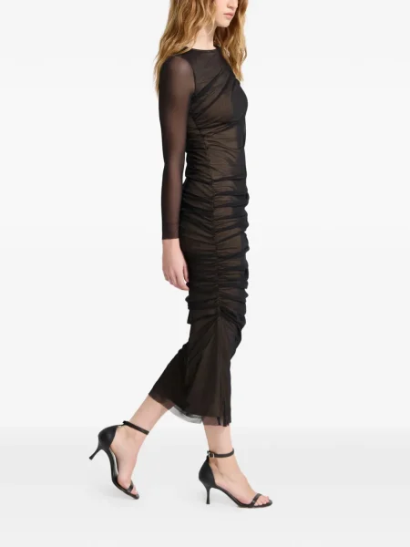 Rochie maxi Marcella lungă de costum negru