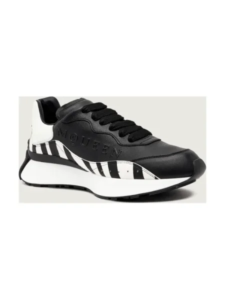 Alexander McQueen Teniși din piele negru