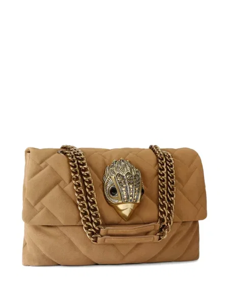 Καπιτονέ τσάντα shopper Kurt Geiger London σουέτ καφέ