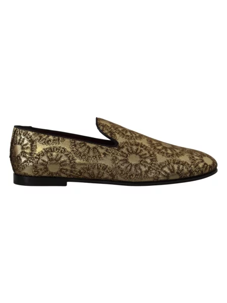 Półbuty Dolce And Gabbana skórzane żółte