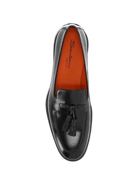 Pantofi loafer Santoni negru