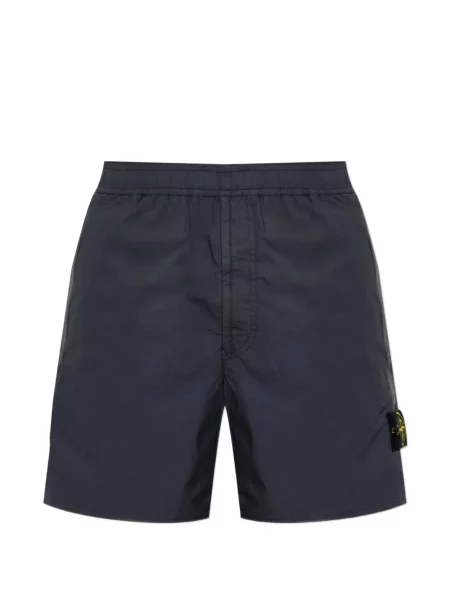 Pantaloni scurți Stone Island cu strasuri albastru