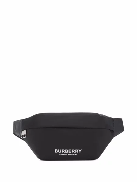 Колан Burberry с принт черно