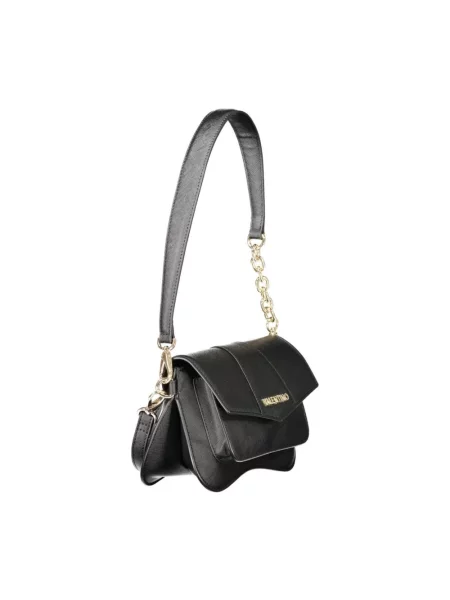 Lniana torebka Valentino Handbags czarna