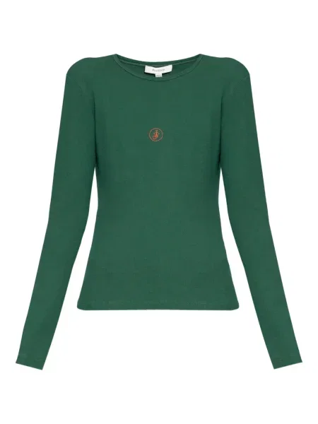 Top Jw Anderson cu broderie verde