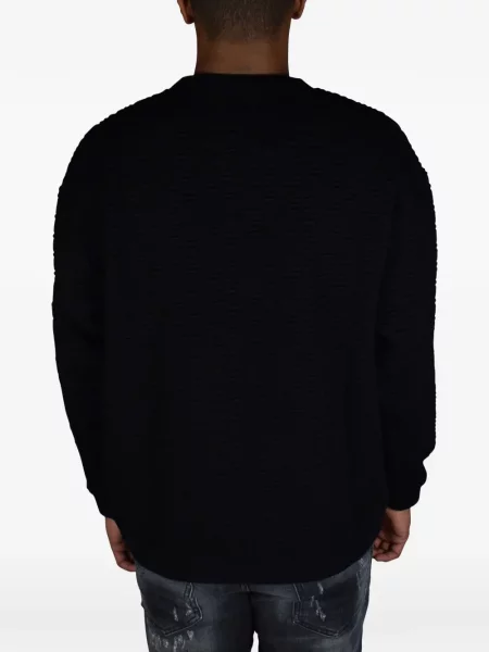 Pulover Balmain cu decolteu rotund negru