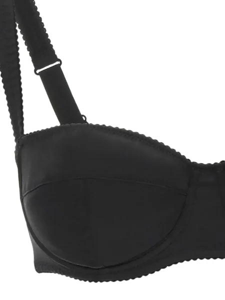 Σατέν balconette Dolce & Gabbana μαύρο