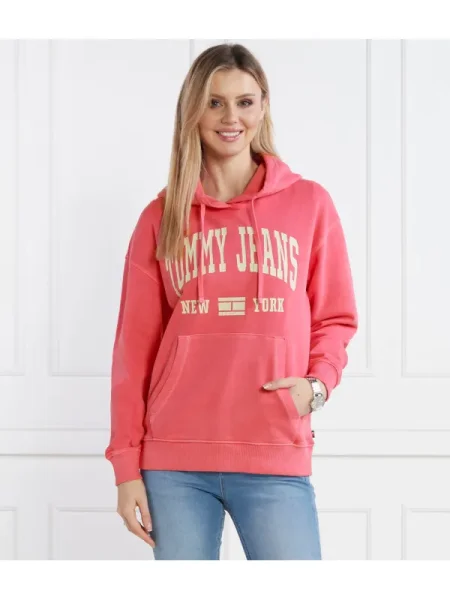 Tommy Jeans Hanorac TJW RLX WASHED VARSITY HOOD EXT | Relaxed fit roz