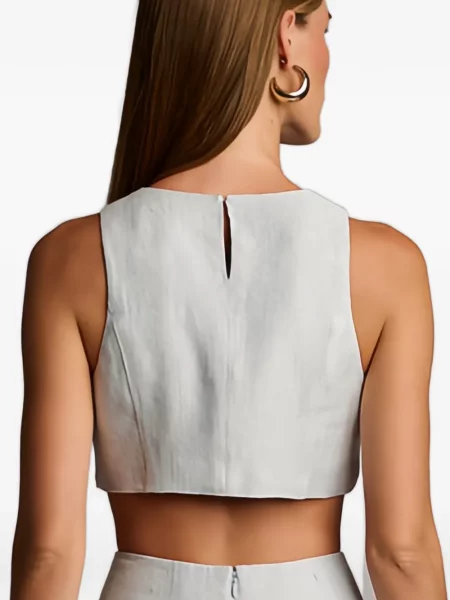 Crop top Hevron modrý