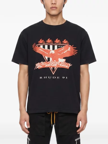 Tricou Rhude cu imagine negru
