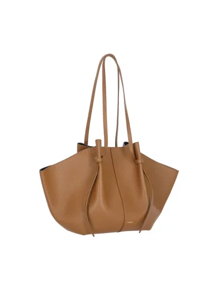 Yuzefi torebka shopper skórzana LARGE MOCHI brązowa