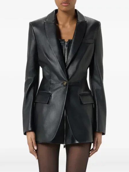 Geanta de piele Blumarine negru