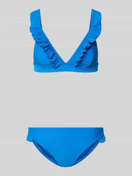 Zestaw bikini z falbanami model BOBBY' Shiwi niebieskie