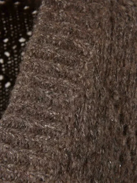 Cardigan Peserico cu paiete maro