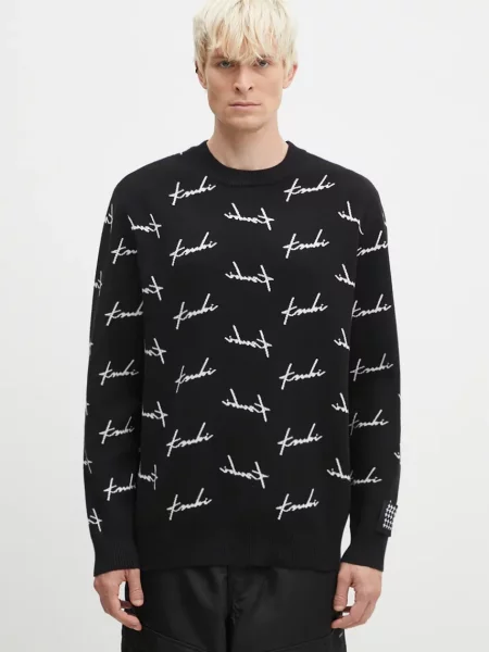 KSUBI pulover Skript Knit bărbați negru