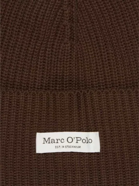 Czapka z szerokim brzegiem Marc O'polo brązowa