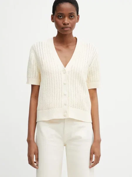 Anine Bing FLYNNE CARDIGAN crem cu de damă