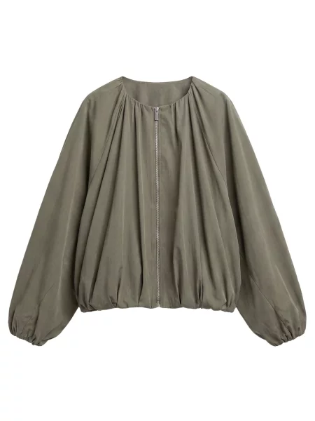 Pull&Bear Geacă de primăvară-toamnă kaki