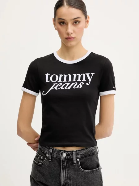 Kratka majica Tommy Jeans črna