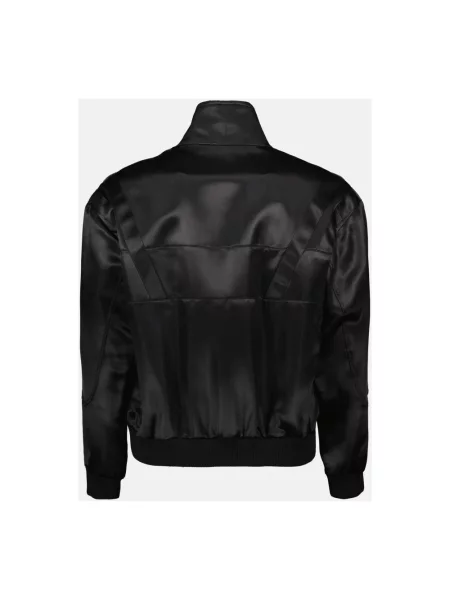 Kurtka bomber Saint Laurent wełniany typu teddy czarny