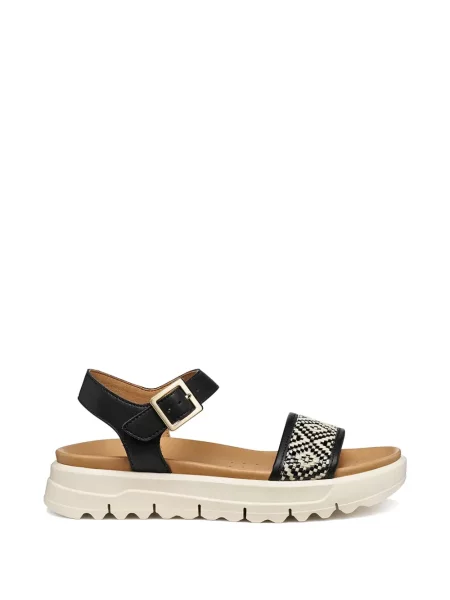 Sandale Geox cu imprimeu geometric negru