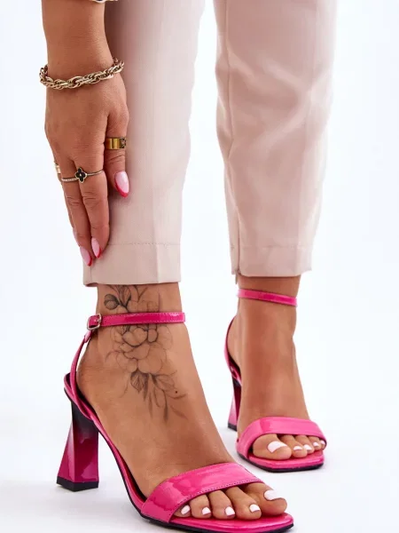 Сандали S. Barski от лакирана кожа бяло