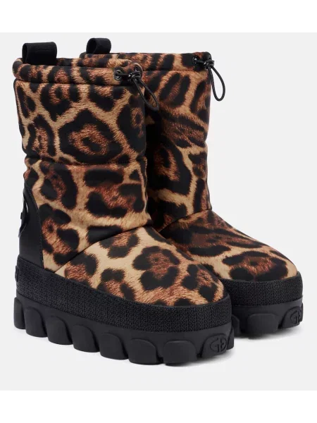 Botine Goldbergh cu imagine cu model leopard maro