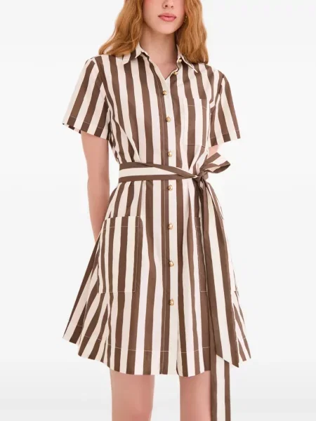 Cu centură rochie mini Cara Cara alb