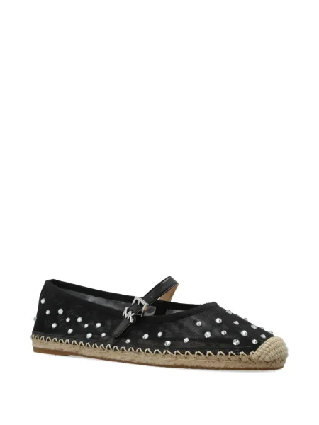 Espadrile Michael Michael Kors din piele cu tepi cu motiv cu inimi negru