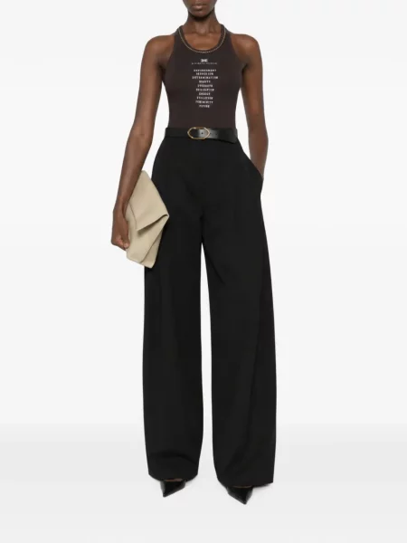 Top Elisabetta Franchi tricotate maro