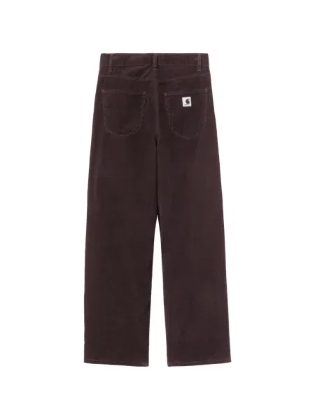 Samt hlače Carhartt Wip s autogramom smeđa