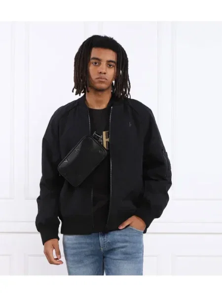 Calvin Klein Jeans Geacă bomber EXPOSED ZIP | Oversize fit negru