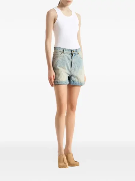 Pantaloni scurți din denim Balmain albastru